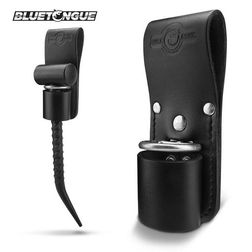 Bluetongue BLU4133 Black Leather Scaffold Hammer Holder with Steel Loop – image 3