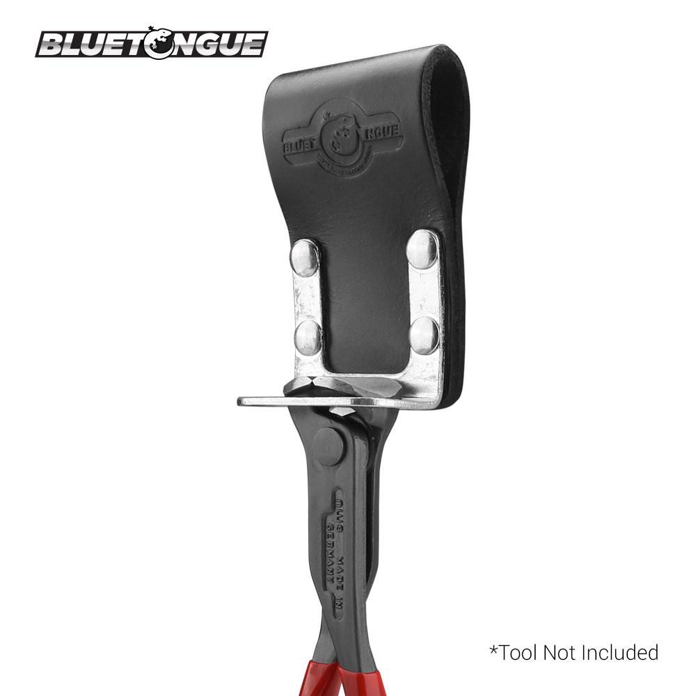 Bluetongue BLU4136 Black Leather Single Nips Holder with Steel Hook – image 1