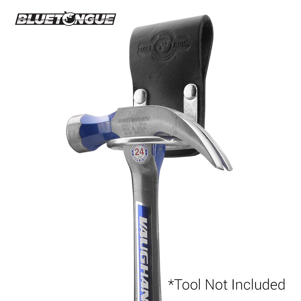 Bluetongue BLU4138 Black Leather Hammer Holder with Steel Loop – image 1