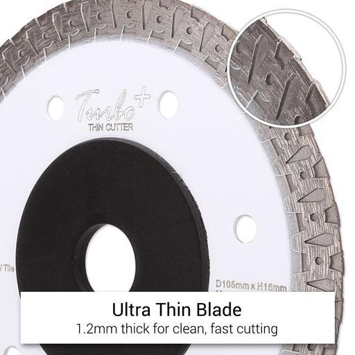 Shinhan S105TT 105mm (4") Porcelain & Tile Ultra Thin Turbo Plus Diamond Saw Blade – image 6
