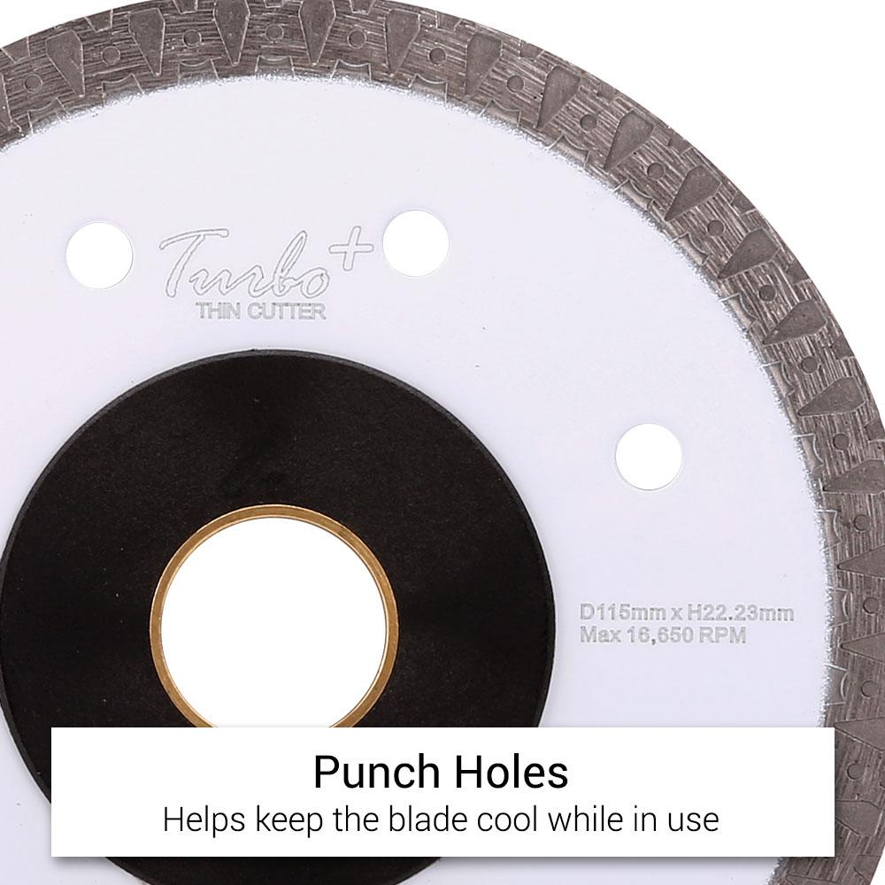 Shinhan S115TT 115mm (4-1/2") Porcelain & Tile Ultra Thin Turbo Plus Diamond Saw Blade – image 5