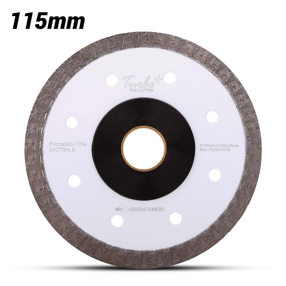 Shinhan S115TT 115mm (4-1/2") Porcelain & Tile Ultra Thin Turbo Plus Diamond Saw Blade – image 1