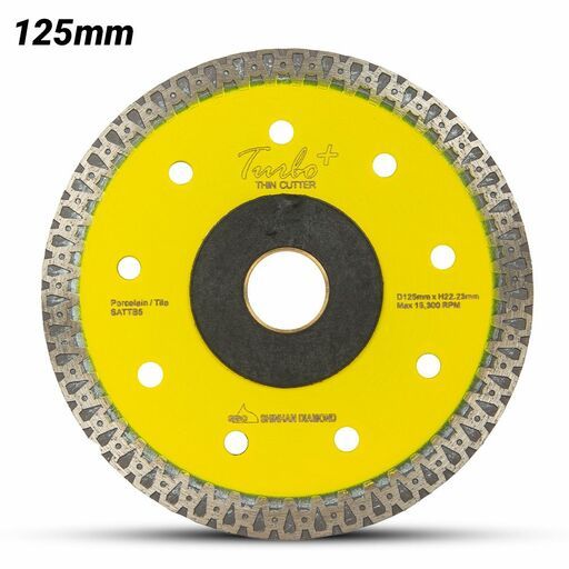 Shinhan S125TT 125mm (5") Porcelain & Tile Ultra Thin Turbo Plus Diamond Saw Blade