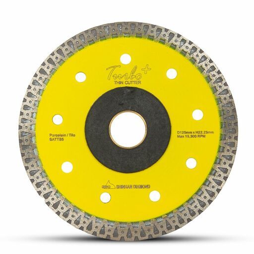 Shinhan S125TT 125mm (5") Porcelain & Tile Ultra Thin Turbo Plus Diamond Saw Blade – image 6