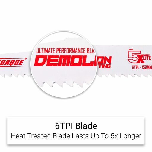 Xtorque XD1506 150mm 6 TPI Demolition Reciprocating Saw Blade – image 3