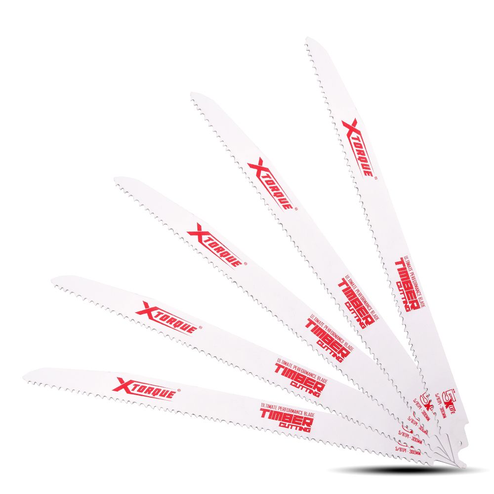 Xtorque XW30058 300mm 5/8 TPI Wood Reciprocating Saw Blade 5 Pack – image 2