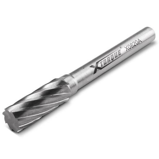 Xtorque X0820A 8mm x 20mm 1/4" Shank Tungsten Carbide Cylindrical Plain End Non-Ferrous Aluminium Burr – image 2