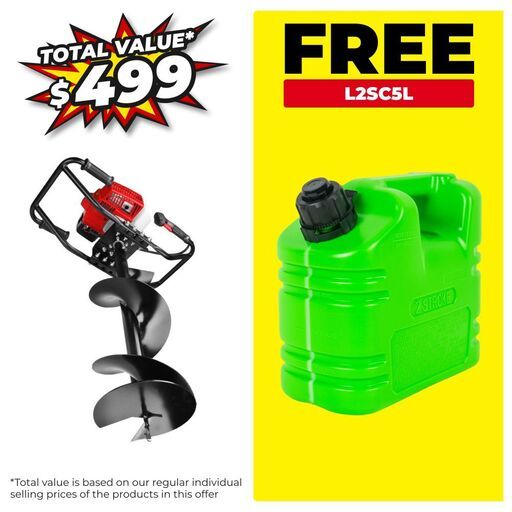 Lincoln LE64 2-Stroke Dual Operation Earth Auger with 250mm Auger Bit LE250