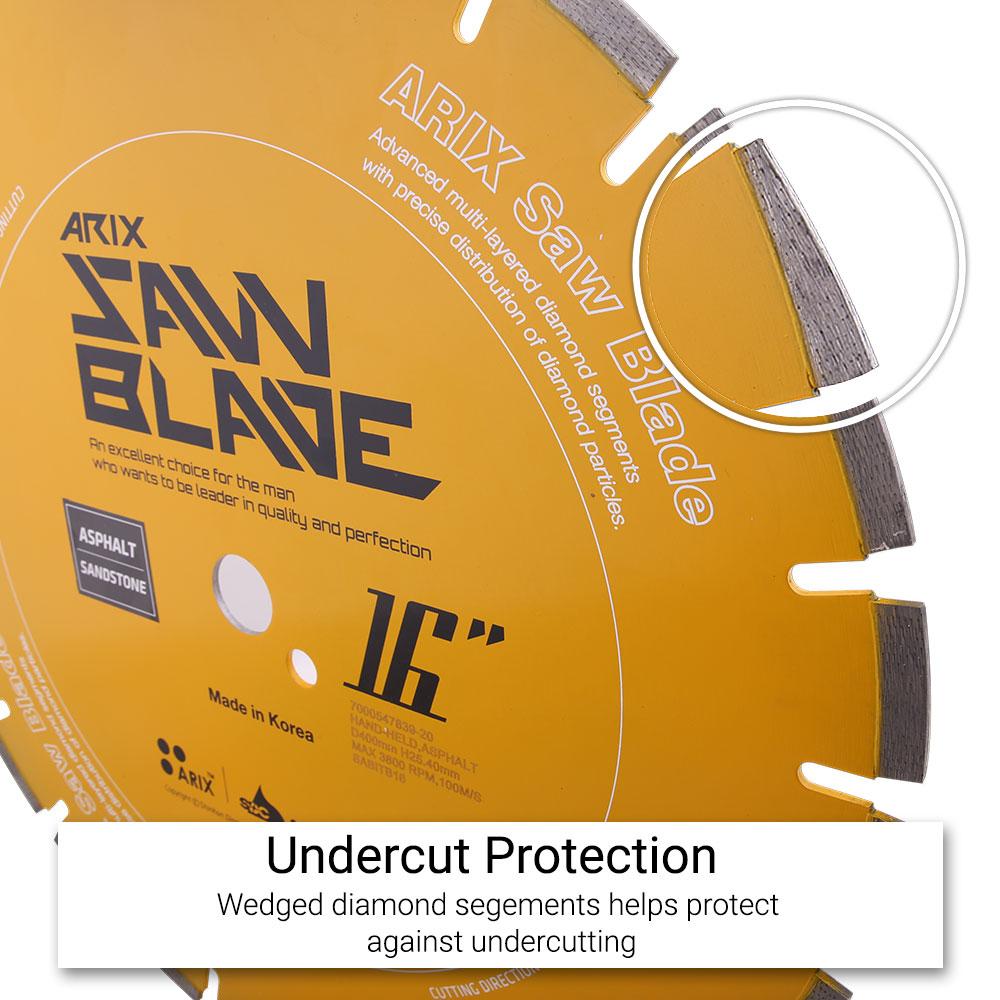 Shinhan SYB400 405mm (16") ARIX Sandstone Laser Yellow Diamond Blade – image 2