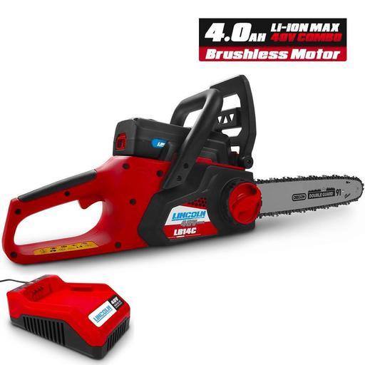 Lincoln LB14C 40V 4.0Ah Li-Ion Cordless Brushless 350mm (14") Chainsaw Combo Kit