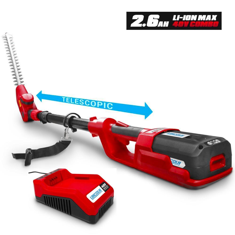 battery powered pole hedge trimmer