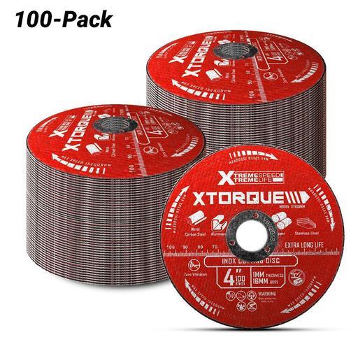 Xtorque XIN100-100 100-Pack 100mm (4") Metal Cutting Discs