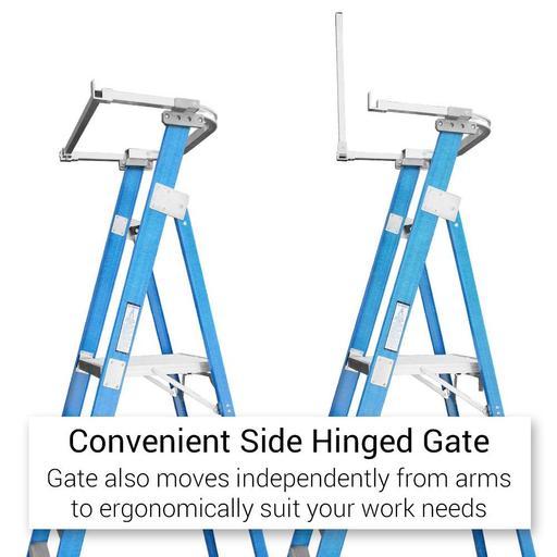 Climbrite CLI7STEP-SG 7-Step 2M Fibreglass Platform Ladder on Wheels With Safety Gate – image 12