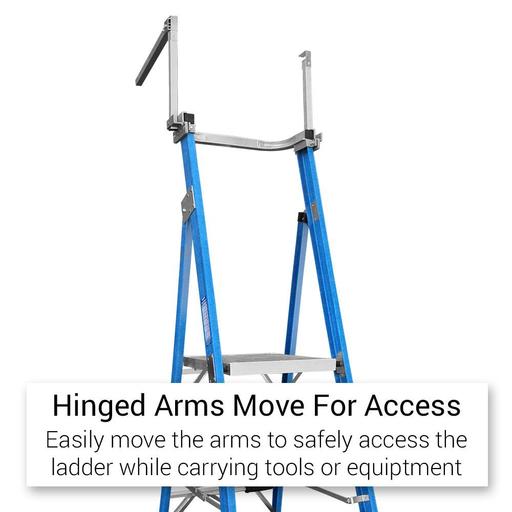 Climbrite CLI7STEP-SG 7-Step 2M Fibreglass Platform Ladder on Wheels With Safety Gate – image 11