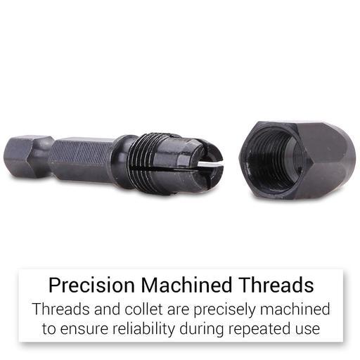 Xtorque XTO1810PK-A 10-Pack Heavy Duty HSS COBALT Double Ended Rivet Drill Bit Pack with 1/8" Drill Bit Adaptor – image 6