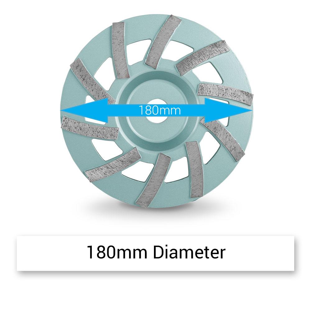 Xtorque XTOCGF7GTDK 180mm (7") 80 Grit Medium Grinding Diamond Cup Wheel – image 3