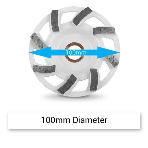Xtorque XW100C 100mm (4") 40 Grit Medium Grinding Diamond Cup Wheel – image 3