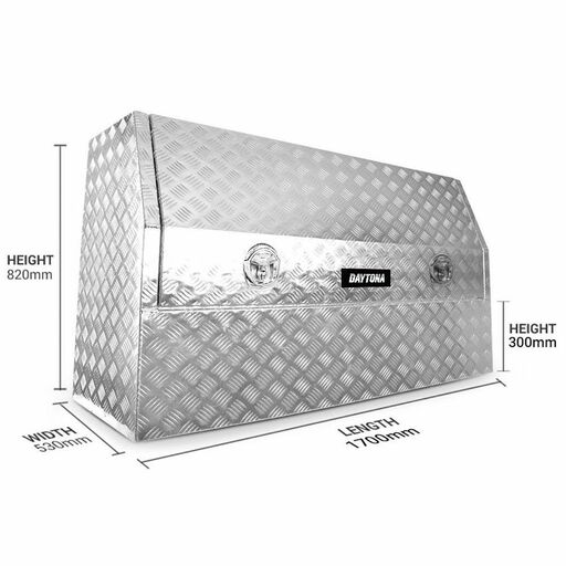 Daytona BIL1700 2mm 1700mm x 530mm x 820mm Half Lid Aluminium Tool Box – image 3