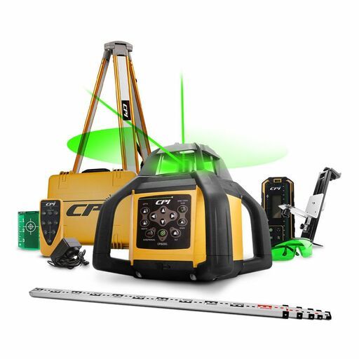 CPI CPI600G-KIT Industrial Green Beam Rotary Laser With Staff & Tripod Kit