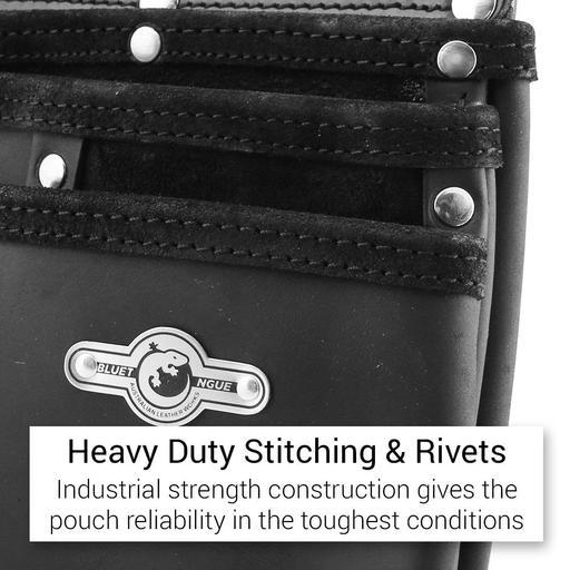 Bluetongue BLU4107 Black Leather 3 Pocket Nail Bag – image 3