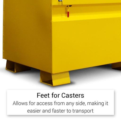 Daytona B1500-W 1525 x 765 x 1170mm Yellow Steel Jobsite Tool Box Sitebox With Caster Wheels – image 16