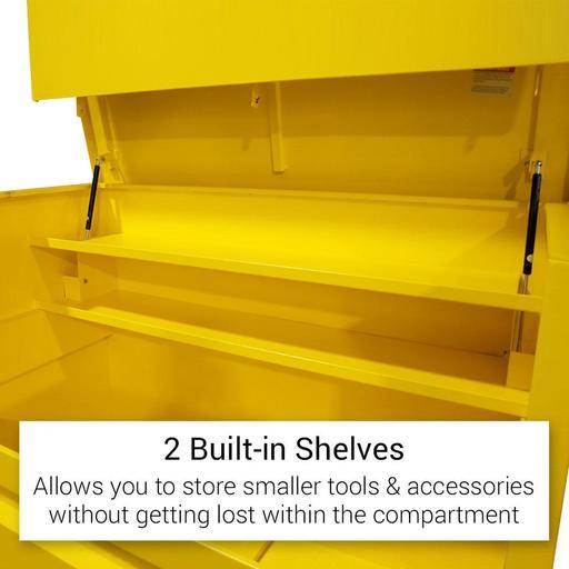 Daytona B1500-W 1525 x 765 x 1170mm Yellow Steel Jobsite Tool Box Sitebox With Caster Wheels – image 17