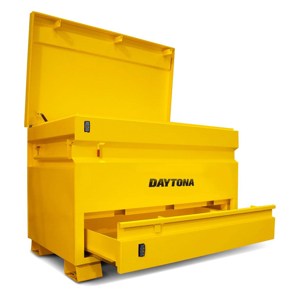 Daytona B10 W 12 X 765 X 0mm Yellow Steel Jobsite Tool Box With Drawer And Caster Wheels