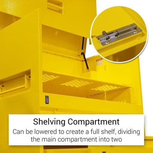 Daytona BT1200-W 1220 x 765 x 1170mm Yellow Steel Jobsite Tool Box Sitebox With Caster Wheels – image 18