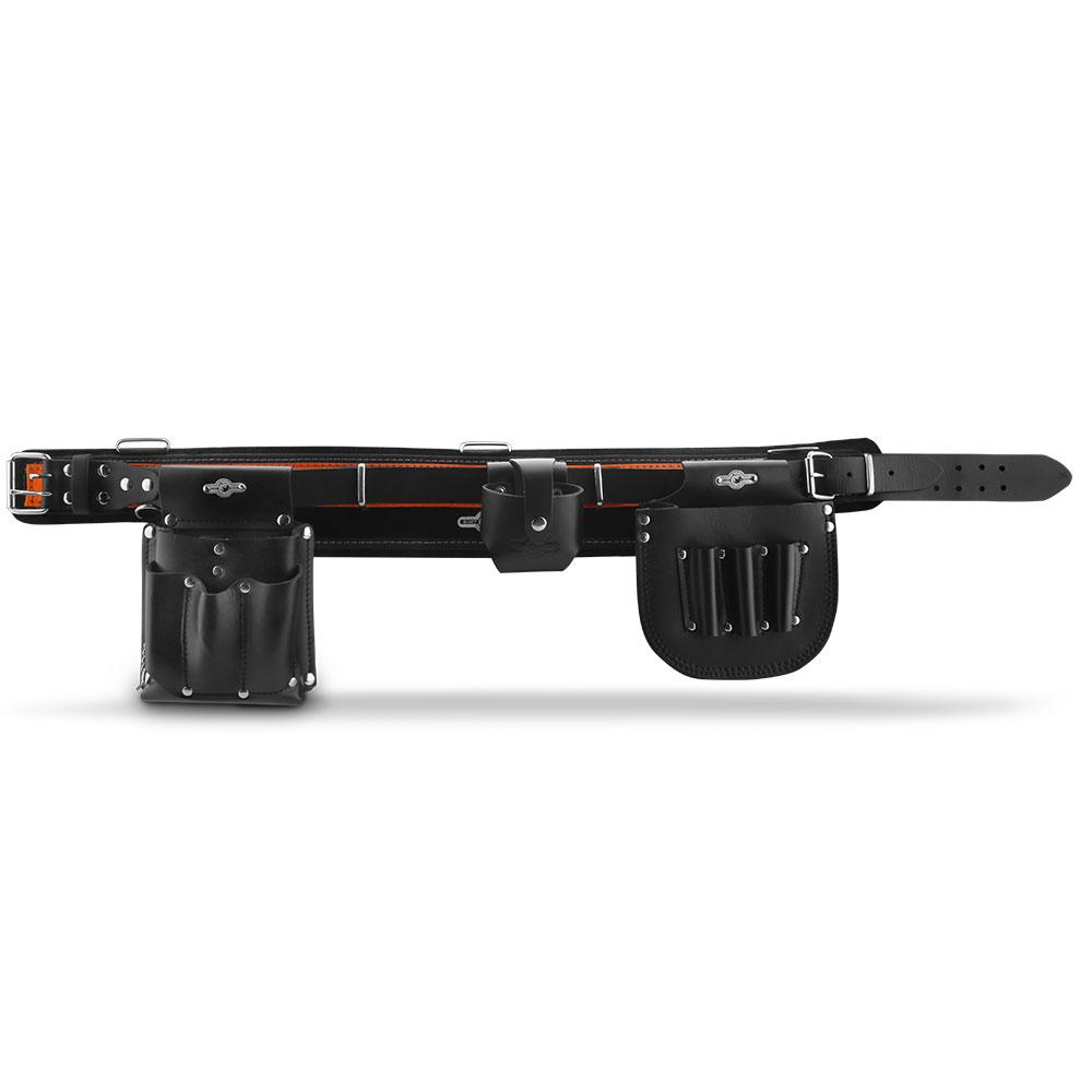 Bluetongue BLU4156-E 38" Black Leather Heavy Duty Tool Belt With Back Support Electrician Kit – image 2
