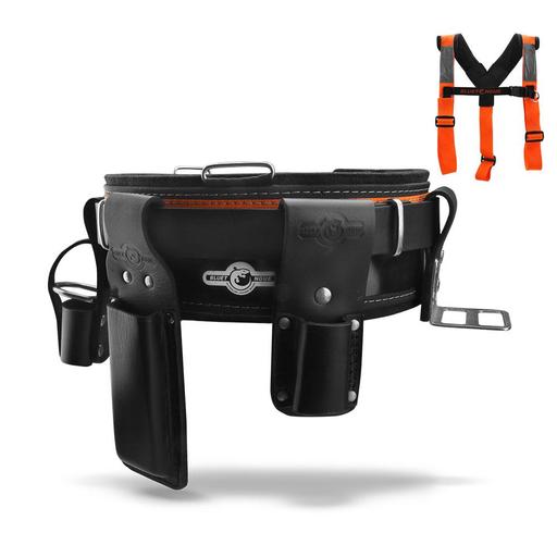 Bluetongue BLU4156-S 38" Black Leather Heavy Duty Tool Belt With Back Support Scaffolding Kit – image 5