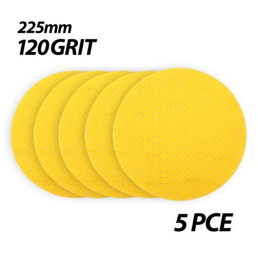 Bayer SP120 5pce 120 Grit 225mm (8.8") Multi-Hole Velcro Sanding Paper
