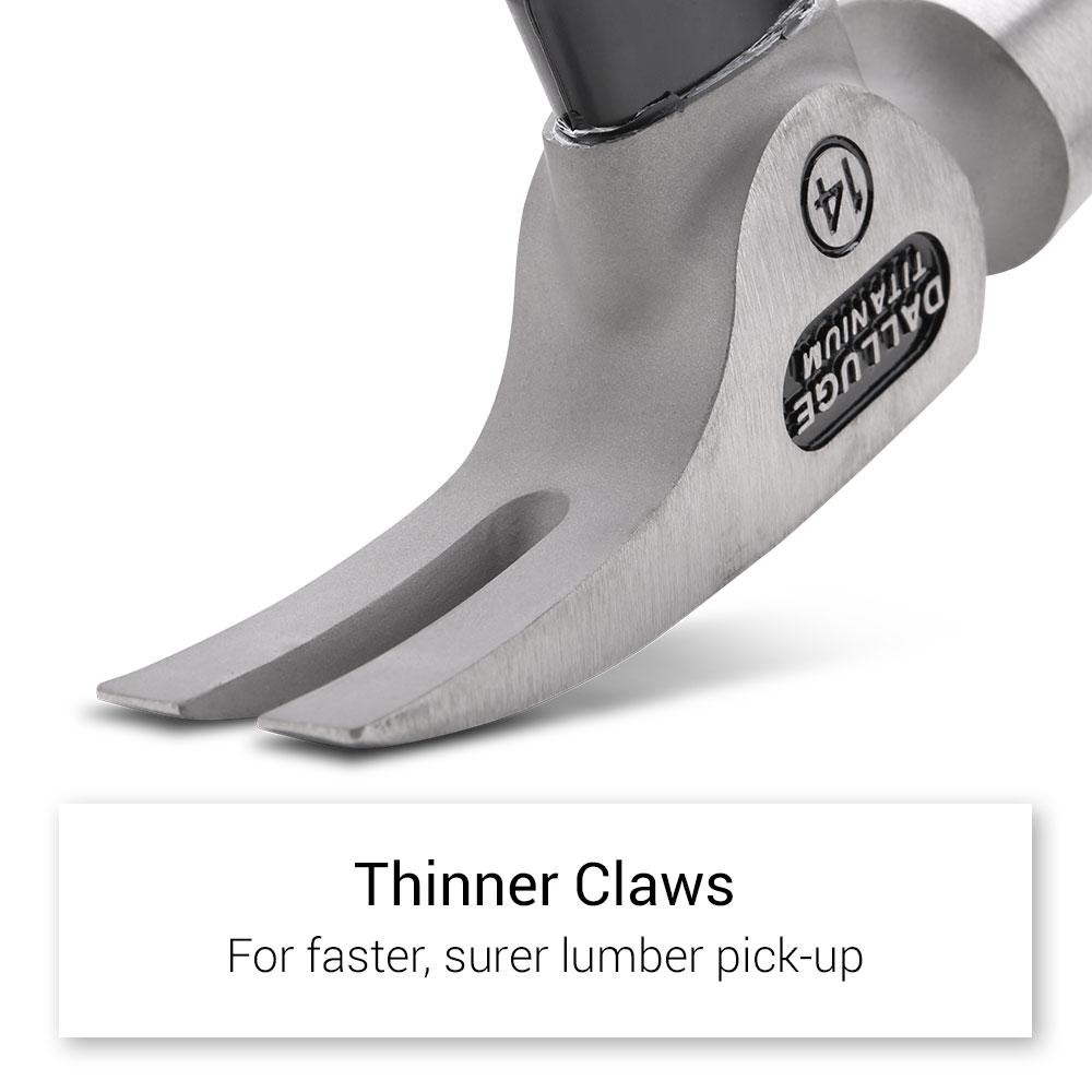 Vaughan 7172 14oz Dalluge Titanium Serrated Face Claw Hammer