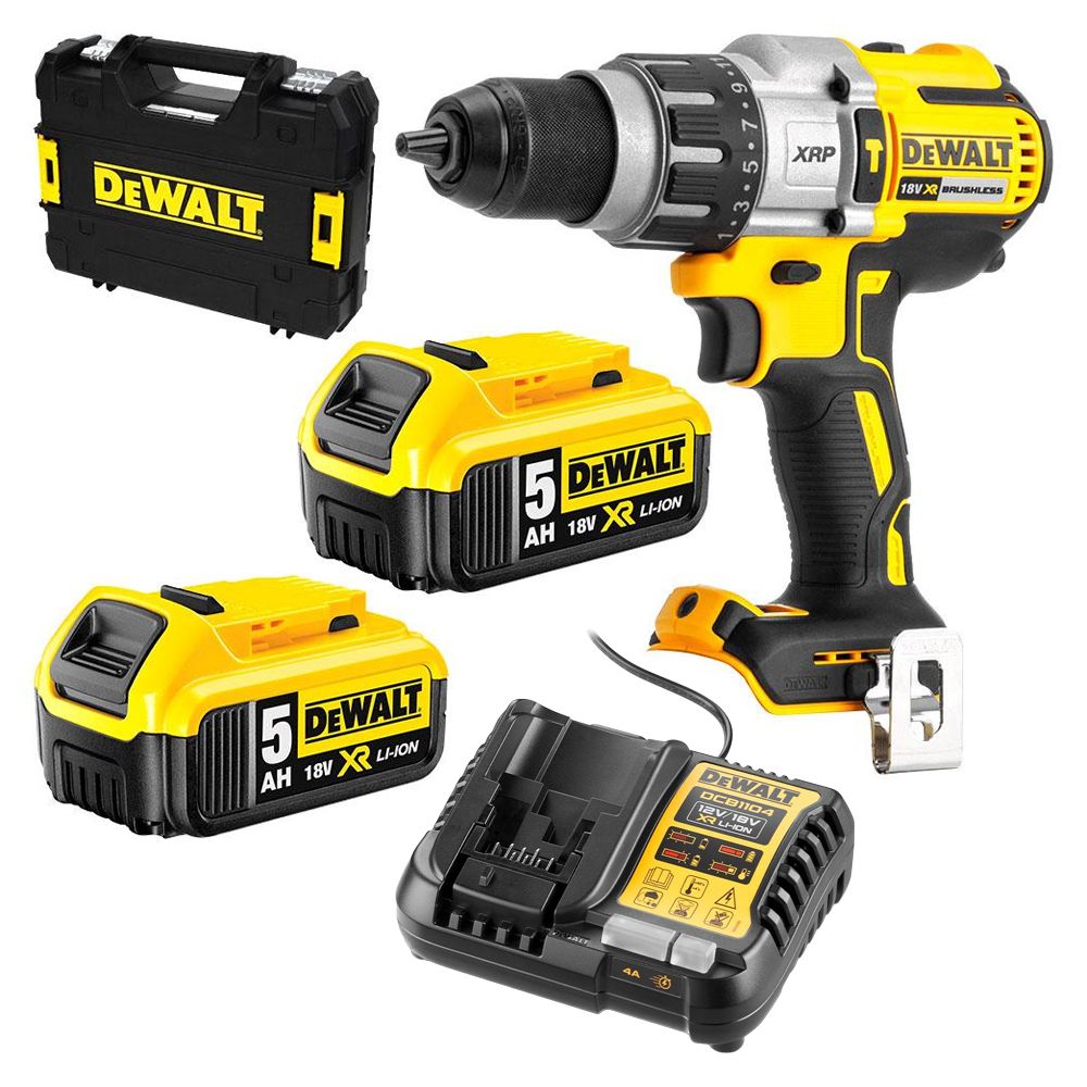 DeWalt DCD996P2-XE 18V 5.0Ah XRP Li-Ion Cordless Brushless 3-Speed Hammer Drill Combo Kit – image 1