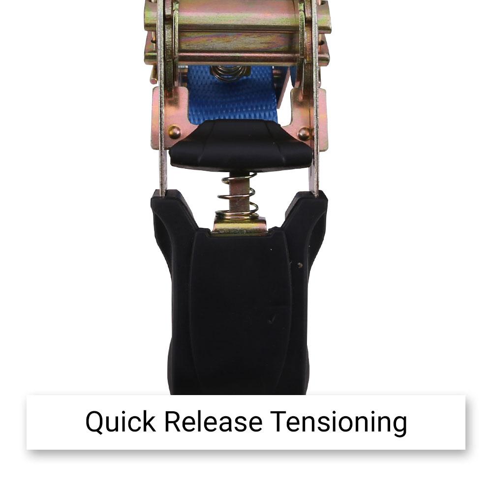 Valonic Falcon - Soft Loop Tie Down Straps - 4 Pack, 2000kg Bs, 30cm X 25mm, Double Stitched, Black - For Motorcycle Handlebar, Tie-Downs