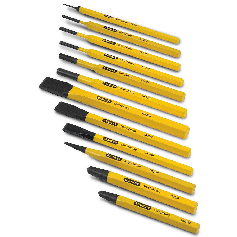 Stanley 16-299 12pce Cold Chisel  Punch Set