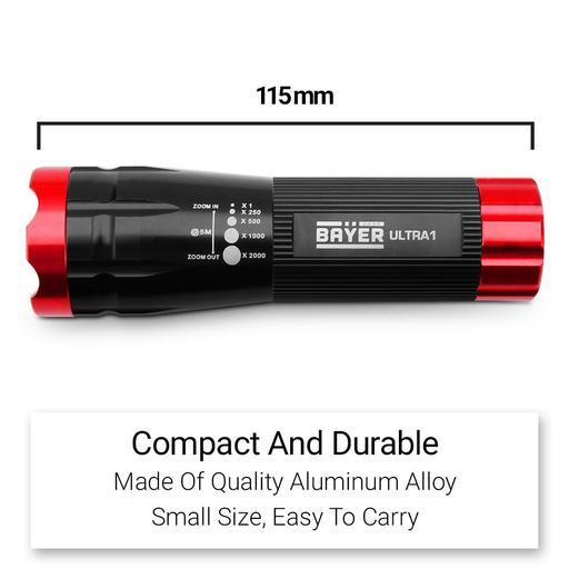 MODOAO Confezione da 2 Torcia penna tattiche a LED, con clip torcia per emergenza, piccole lampada tascabile AAA, in alluminio, tascabili, per ispezioni e riparazioni (13,3 cm