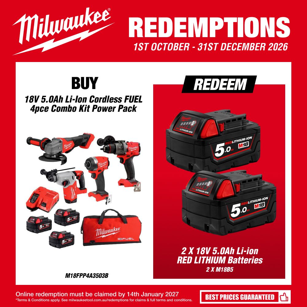 Milwaukee M18FPP4A3503B 18V 5.0Ah Li-ion Cordless FUEL 4pce Combo Kit Power Pack – image 3